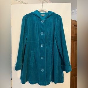 Blue corduroy swing top